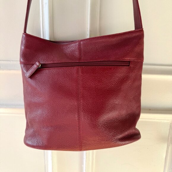 Stone and Co Leather Crossbody Bag Burgundy Adjustable Strap Y2K Era - Picture 4 of 16